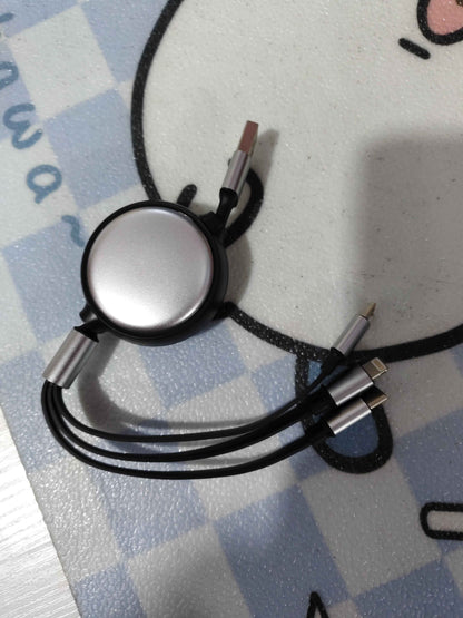 3 in 1 Retractable USB C/Micro USB Charging Cable