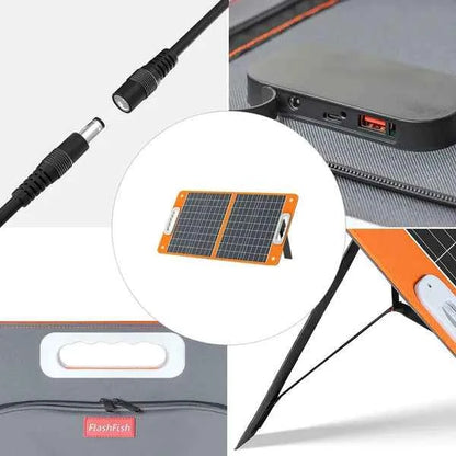 Flashfish 200W Power Station & Foldable Solar Panel Set