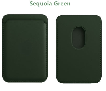 Magnetic Leather Card Holder Holder