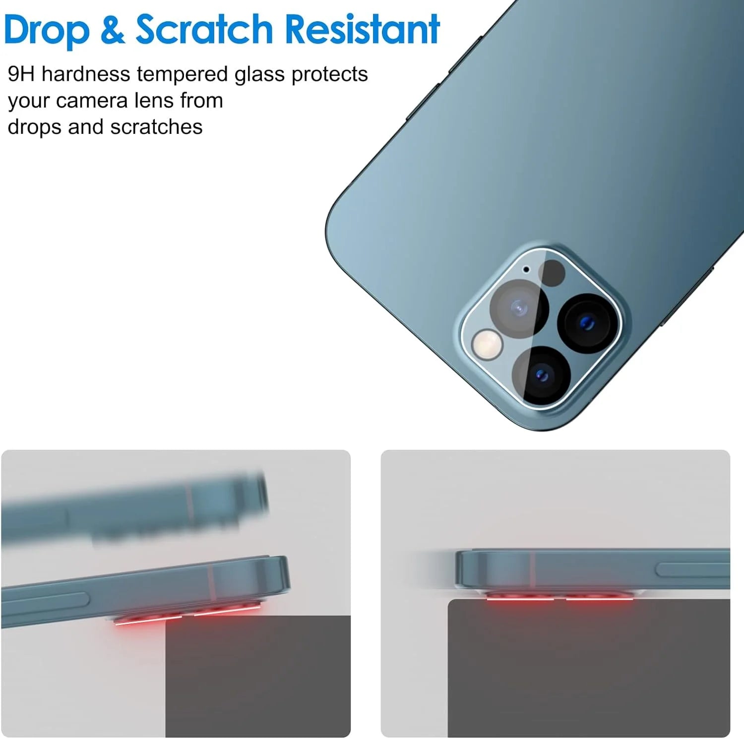 [ 2 Pack ]  Camera Lens Protector for Iphone 12 Pro Max, Scratch Resistant, Easy Installation