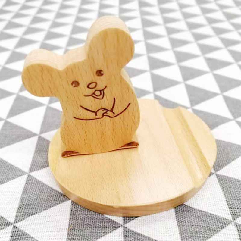 Creative Coin Beech Wood Lazy Phone Holder