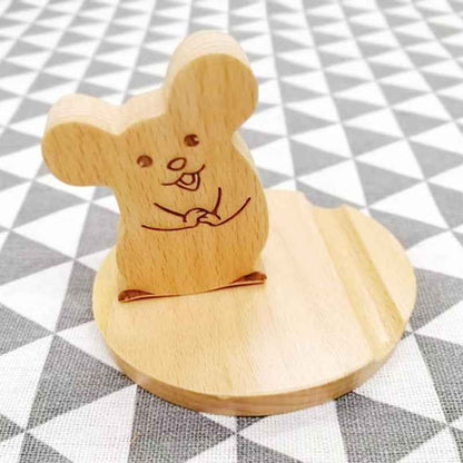 Creative Coin Beech Wood Lazy Phone Holder