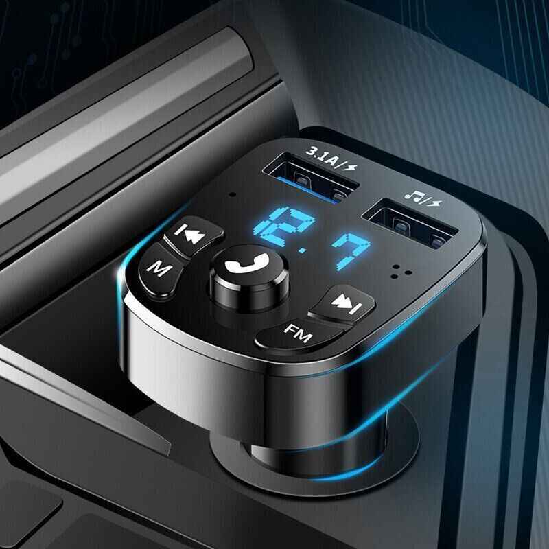 Wireless Bluetooth FM Transmitter Car Adapter & Charger
