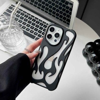 Flame Pattern Electroplating Heat Dissipation Phone Case