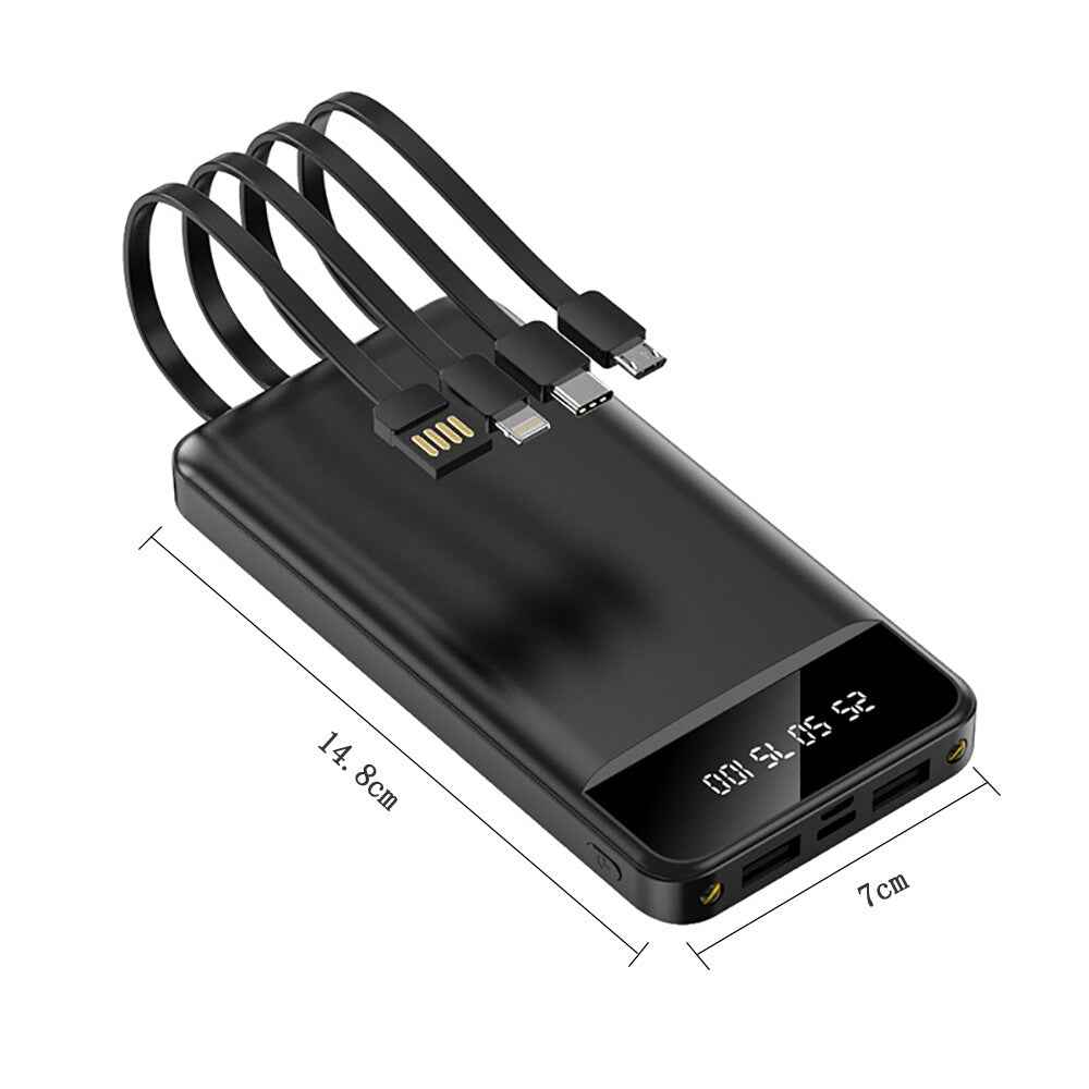 Power Bank 9000000mAh Fast Charger 4 USB Ports