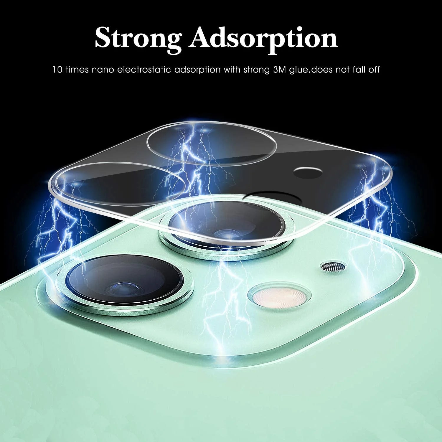 [3-Pack] for Rear Camera Lens of Iphone 11 Tempered Glass Screen Protector, 9H, Anti-Scratch, Anti-Bubble, Anti-Fingerprint by Nocaze {Compatible for Iphone 11}