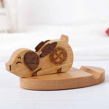 Creative Coin Beech Wood Lazy Phone Holder
