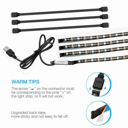 RGB LED Strip TV/Computer Light Kit with Remote