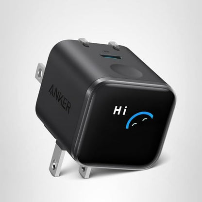 Anker Smart Display Charger,Anker Nano 45W Max GaN Fast Charging USB C Charger Block,180° Foldable Plug,Smart Recognition,Built-in Care Mode,for iPhone17/16/15(Non-Battery,One USB-C Port,No Cable)