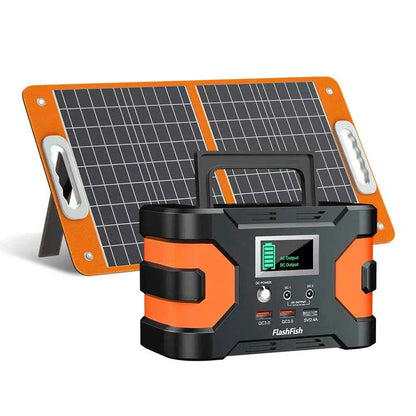 Flashfish 200W Power Station & Foldable Solar Panel Set