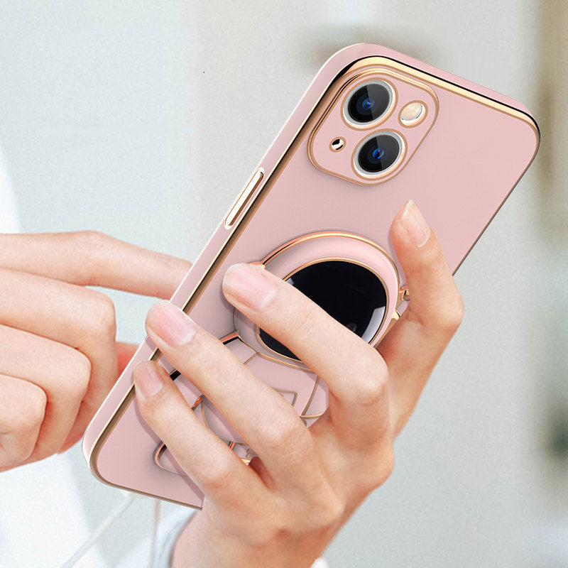3D Astronaut Phone Case Anti-Drop Electroplating Bracket - Small Enterprise