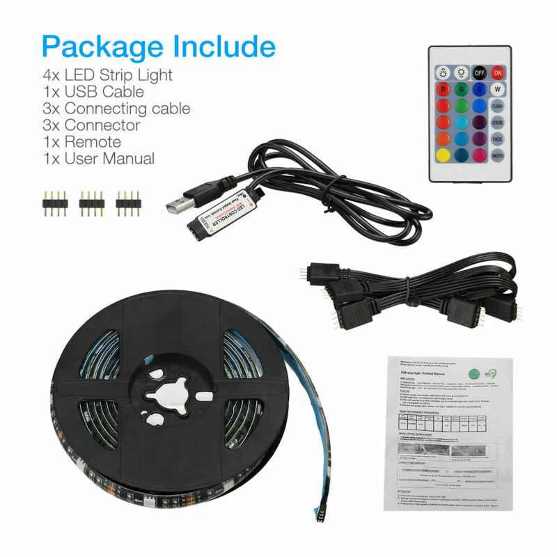RGB LED Strip TV/Computer Light Kit with Remote