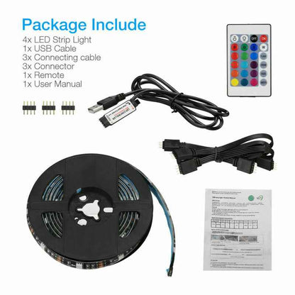 RGB LED Strip TV/Computer Light Kit with Remote