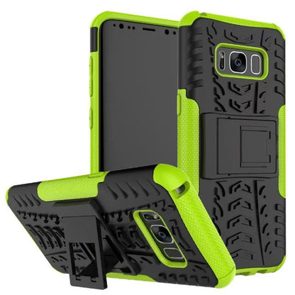 Samsung S8 plus Galaxy S8 mobile phone shell bracket colorful pattern in tire pattern inclusive fall proof sleeve - Small Enterprise
