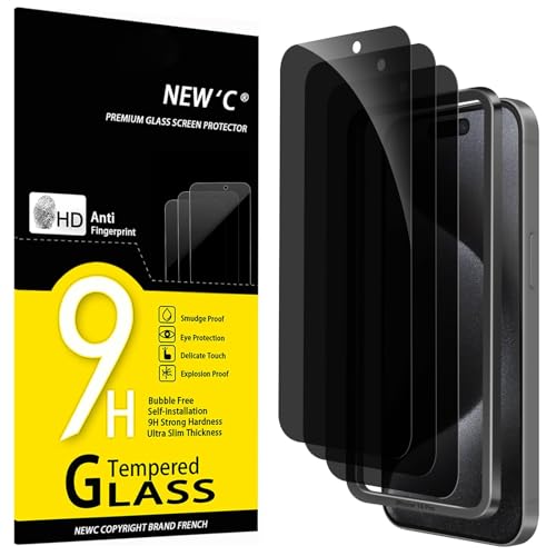 NEW'C 3 Pack iPhone 11/XR Tempered Glass Protectors