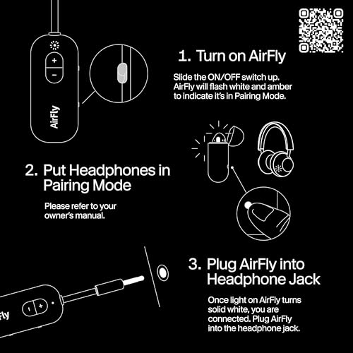 Twelve South AirFly SE | Bluetooth Wireless Audio Transmitter Adapter for AirPods/Headphones, 20+ Hr Battery, Works with 3.5mm aux Jacks on Airplanes, TVs, Gym Equipment, and Travel - Small Enterprise