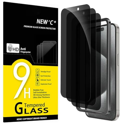 NEW'C 3 Pack iPhone 11/XR Tempered Glass Protectors