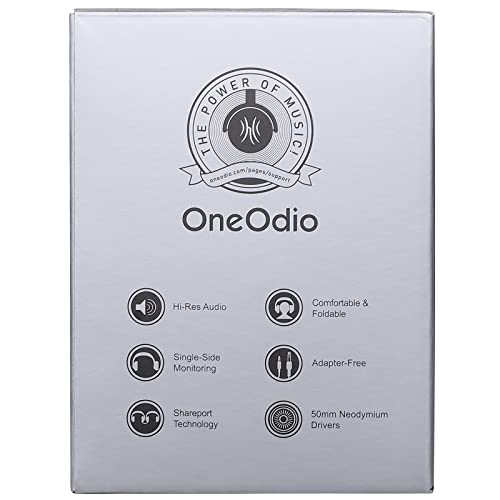 OneOdio Pro DJ Studio Over-Ear Headphones - Black