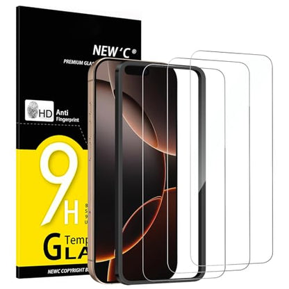 NEW'C 3 Pack iPhone 11/XR Tempered Glass Protectors