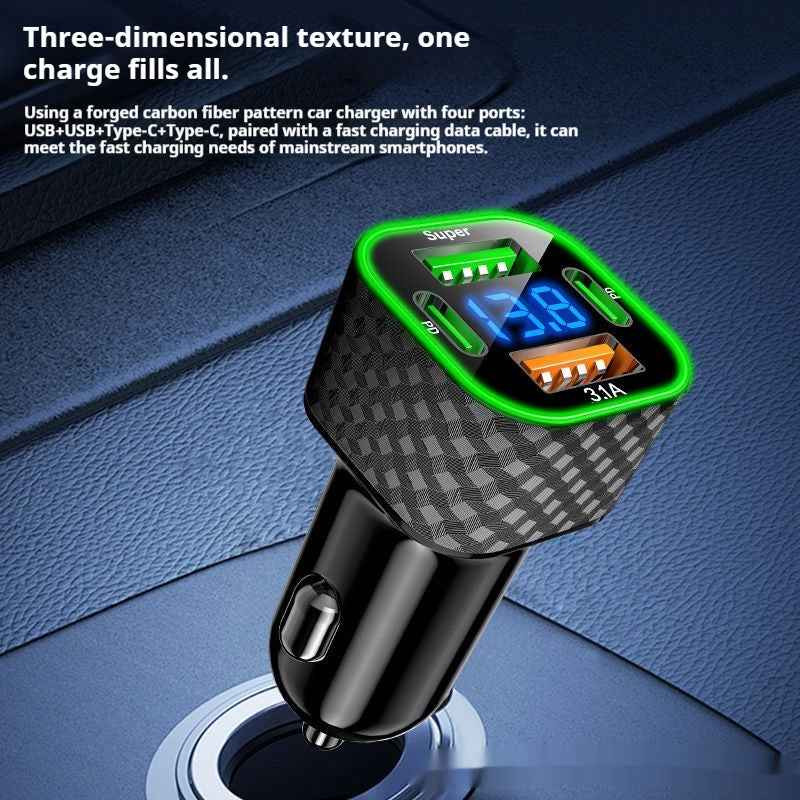 In-Car 1-to-4 Fast Charging USB Adapter