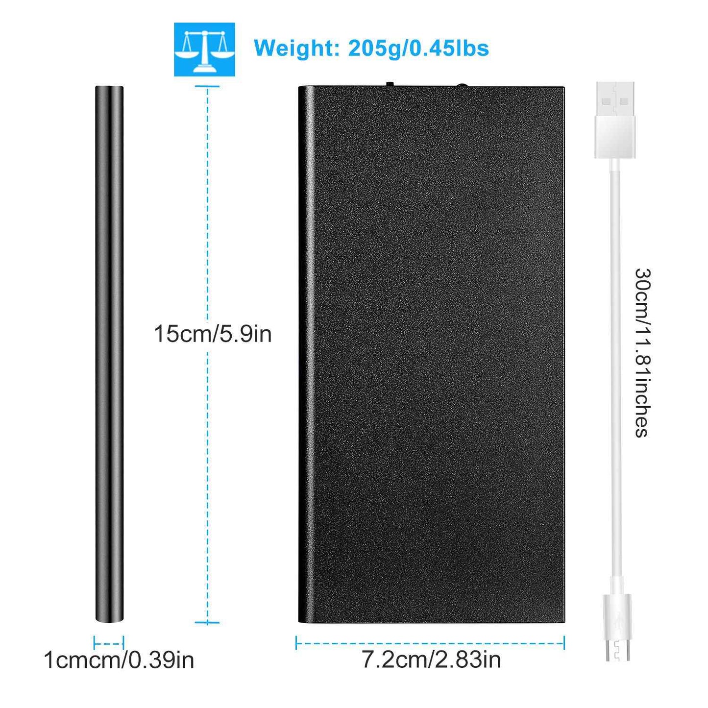 Ultra-thin 20000mAh Dual USB Power Bank
