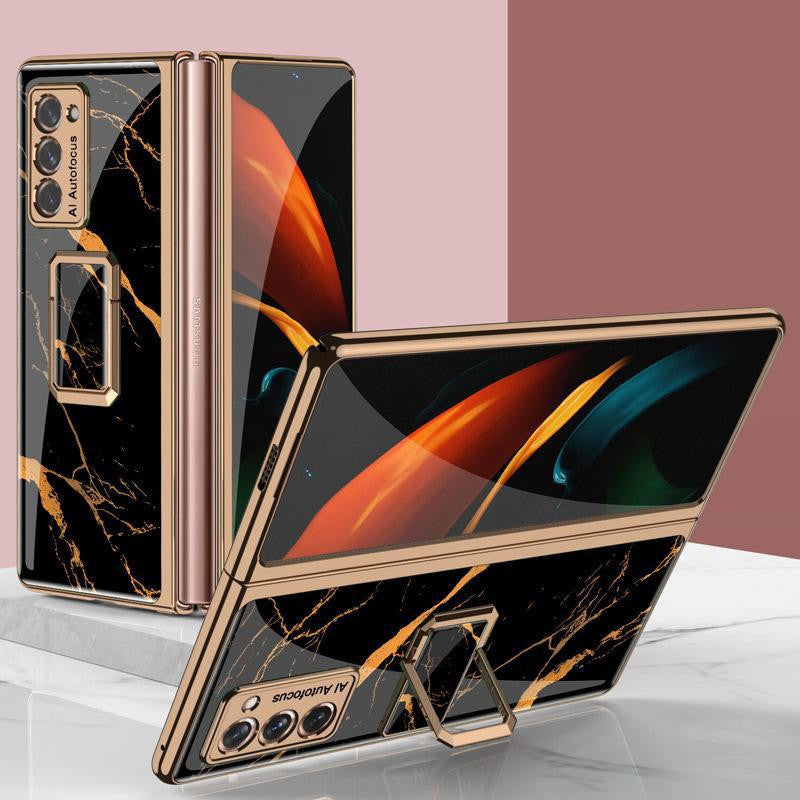 Folding Vertical Clock Phone Case Full Inclusive Personality Male - Small Enterprise