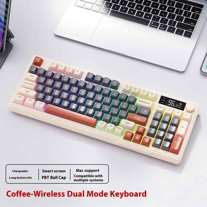 Wireless Bluetooth Russian Keyboard Display