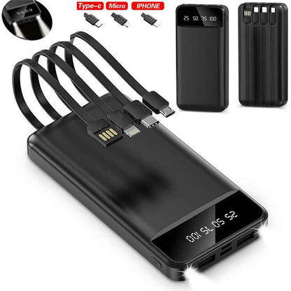 Power Bank 9000000mAh Fast Charger 4 USB Ports