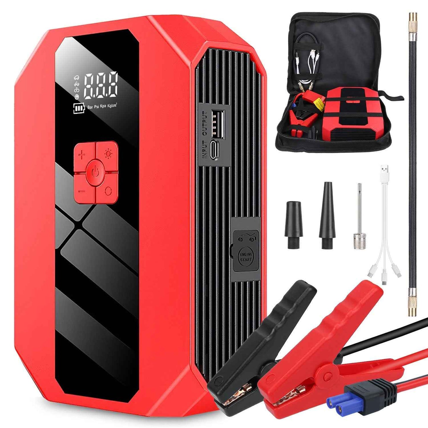 Portable Car Jump Starter & Air Compressor Combo