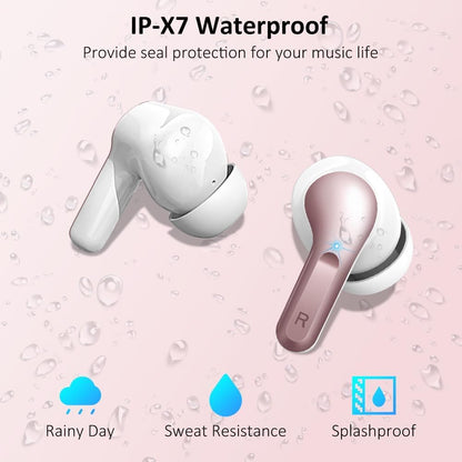 Wireless Earbuds, 2026 Bluetooth 5.4 Headphones NEW Ear Buds 40H Bass Stereo in-Ear Earphones ENC Noise Cancelling Earbuds with 4 HD Mic, USB-C LED Display IP7 Waterproof Sport Headset for Android iOS