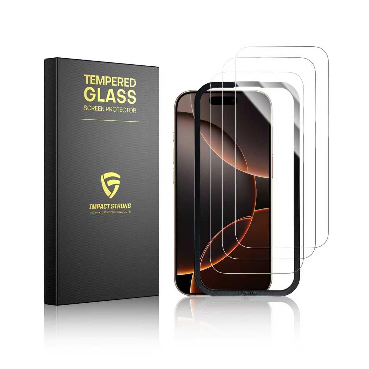 ImpactStrong 3-Pack Glass Protector for iPhone 15/16, 6.1