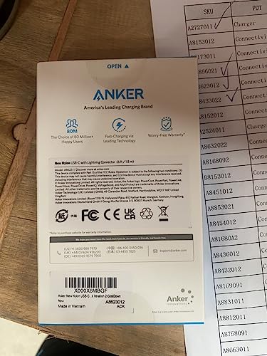 Anker SwiftCharge Nylon USB-C to Lightning Cord 3.3ft