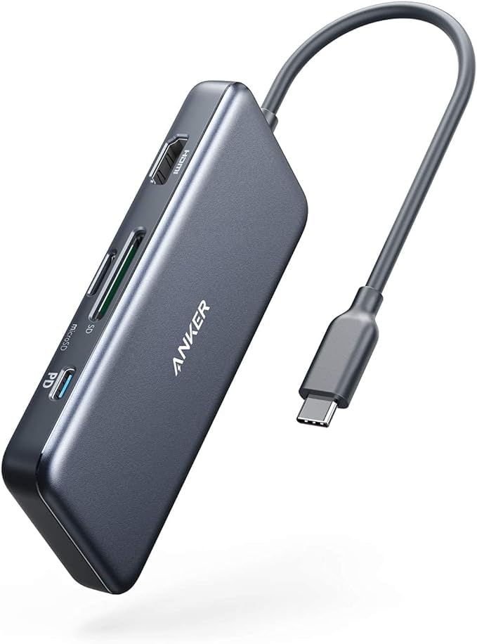 Anker Laptop Docking Station Dual Monitor, 8-in-1 USB C Hub, 4K Dual Monitor with 2 HDMI, 1 Gbps Ethernet Hub, 85W Power Delivery, SD Card Reader, for XPS and More (Charger not Included)