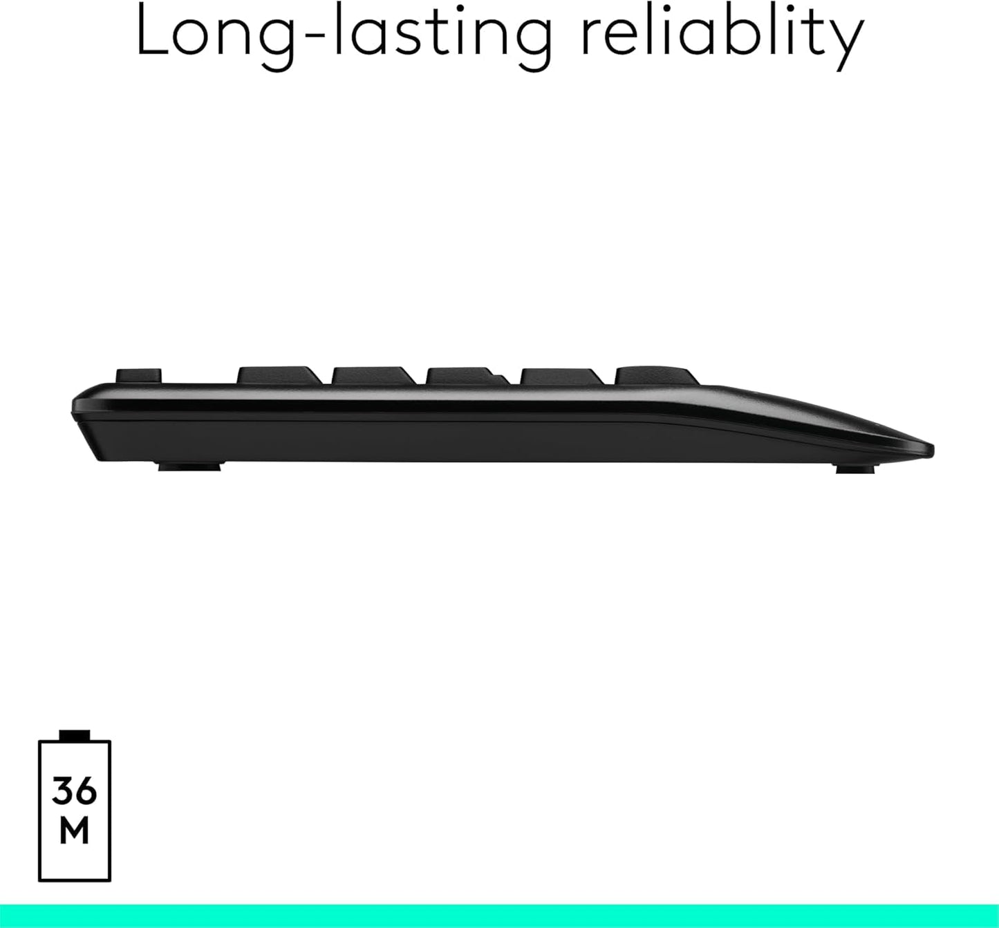 LogiKey K345: Full-Size Wireless Keyboard w/ Palm Rest