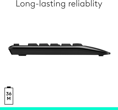 LogiKey K345: Full-Size Wireless Keyboard w/ Palm Rest