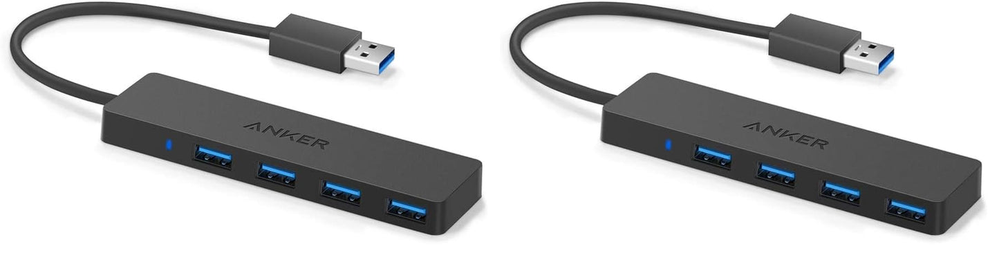 Anker USB Hub 4 Ports, Multiple USB 3.0 Hub, USB Splitter for Laptop, Extender for A Port Laptop, PC, Desktop and More [Charging Not Supported](2ft USB-A)