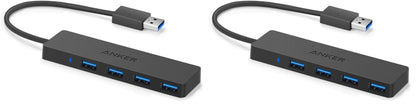 Anker USB Hub 4 Ports, Multiple USB 3.0 Hub, USB Splitter for Laptop, Extender for A Port Laptop, PC, Desktop and More [Charging Not Supported](2ft USB-A)