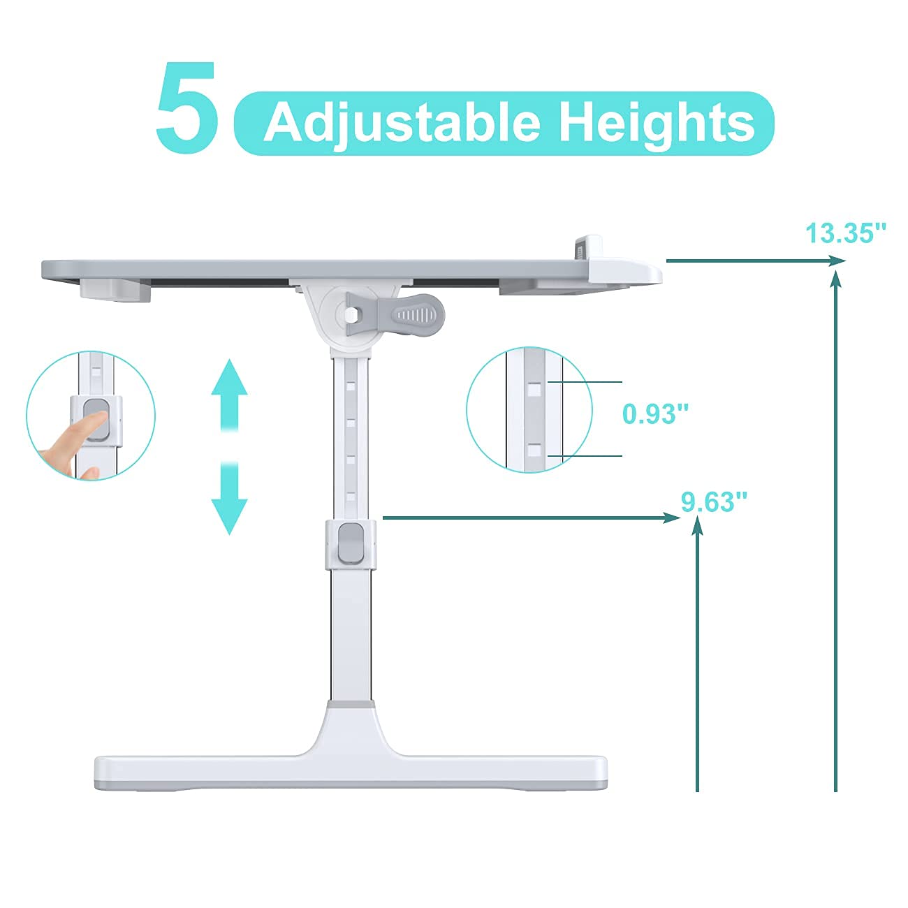FlexiFold XL: Adjustable Laptop Tray for Bed & Sofa