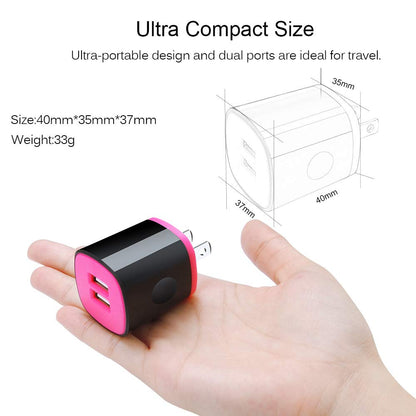 USB C Charger, AndHot Dual Port 2.1A Charger Block Plug+6ft Type C Fast Charging Cable for Samsung Galaxy S26 S25 S24 S23 S22 S21 S20 Note20 A57 A37 A17 A56 A16 A25 A35 A55 A15 A54 A14 A13 A23 A53 A32