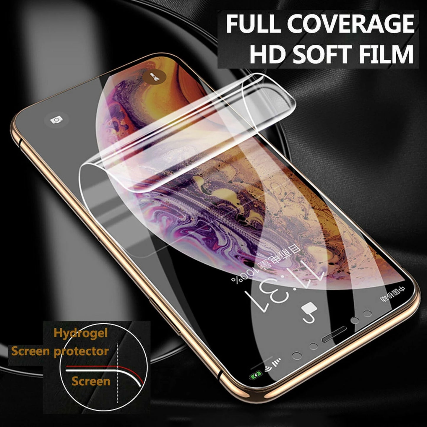 Screen/Lens Protector for Iphone 13 Mini 5.4 Inch 2021, [3 Pack] Front & Back Hydrogel Film Bubble Free Screen Protector + [3 Pack] Clear Tempered Glass Camera Protector