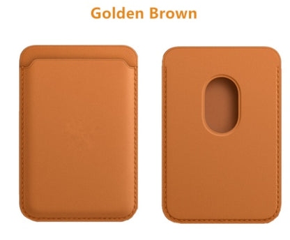 Magnetic Leather Card Holder Holder
