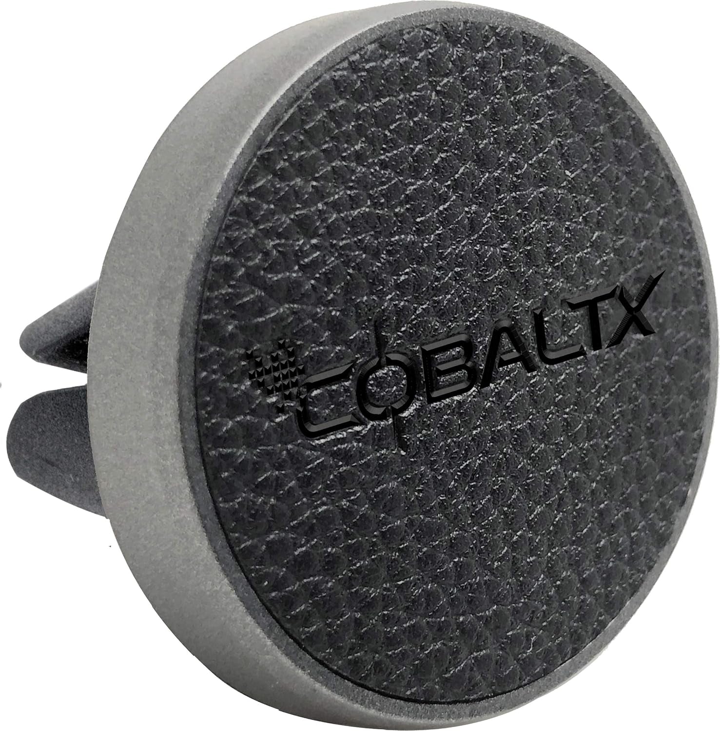 Universal Magnetic Air Vent Mount Ultra-Compact Leather Luxury Series Compatible with Iphone X/10/8/7/6 S8/S7/S6 Ios/Android Smartphone Car Cell Phone Mount Snap Technology CHARCOAL/LEATHER