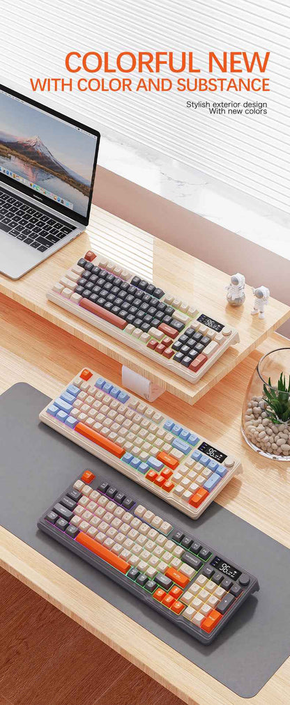 Wireless Bluetooth Russian Keyboard Display