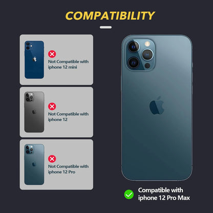 Tempered Glass Screen Protector for Iphone 12 Pro Max, 2 Tempered Glass with 2 Camera Glass Lens Cover Flim [Case Friendly][Scratch-Resistant]