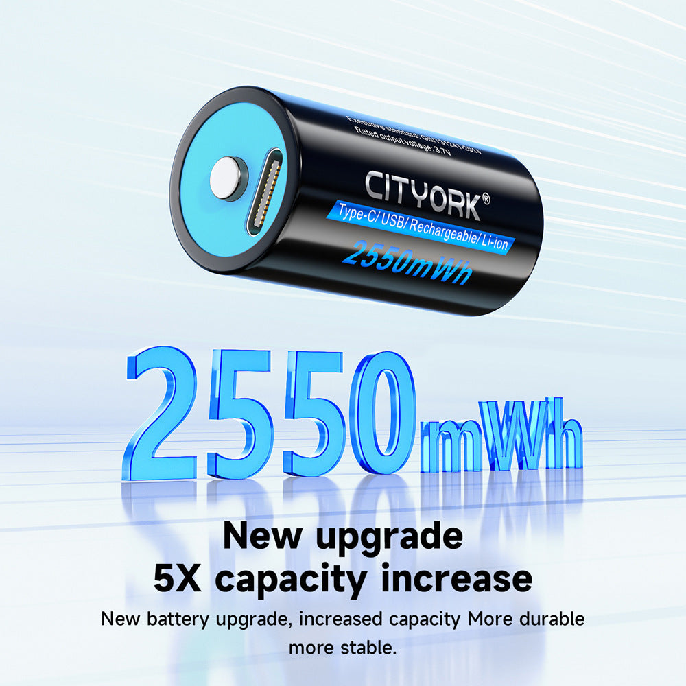 CR123AUSB Large Capacity Type-C 37V Lithium Battery