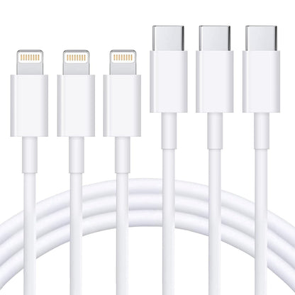 RCTech Trio USB-C to Lightning 6FT Fast Charge Cable