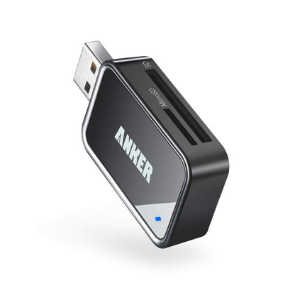 Anker SD Card Reader, 2-in-1 USB C Memory Card Reader for Digital Camera SD Card Viewer with Dual Slot for SDXC, SDHC, SD, MMC, RS-MMC, Micro SDXC,MicroSD, Micro SDHC Card, and UHS-I Cards