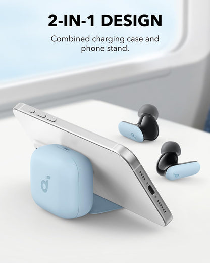 Soundcore P30i by Anker Noise Cancelling Earbuds, Strong and Smart Noise Cancelling, Powerful Bass, 45H Playtime, 2-in-1 Case and Phone Stand, IP54, Wireless Earbuds, Bluetooth 5.4 (Black)