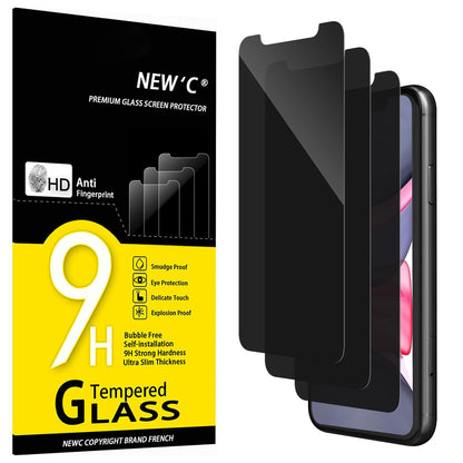 NEW'C 3 Pack iPhone 11/XR Tempered Glass Protectors