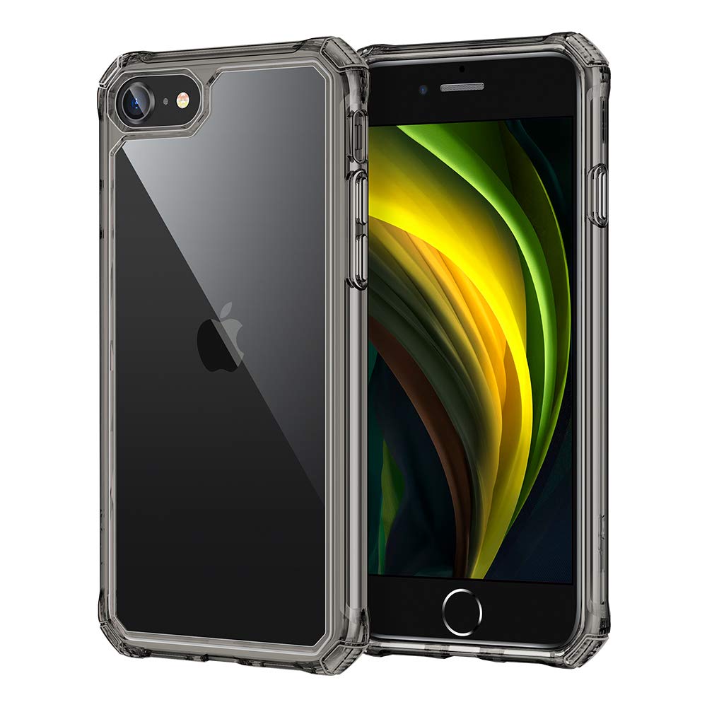 ESR for iPhone SE (2022) Case, iPhone SE (2020) and iPhone 8, Military-Grade Protection, Shock-Absorbing Corners, Yellowing-Resistant Back, Phone Case for SE 3/2, Air Armor Case, Clear Black